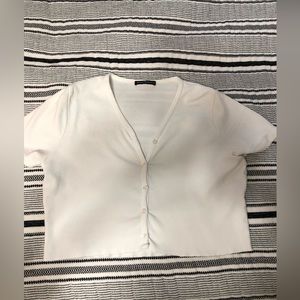 white brandy melville button up short sleeve